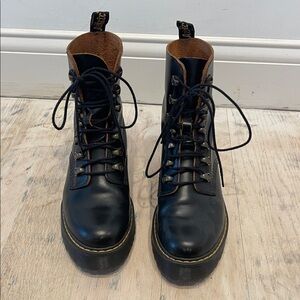 Dr. Martens Black Leather Platform Boots